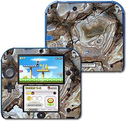 MightySkins Skin Compatible With Nintendo 2DS - Saffron Marble | Protective, Durable, and Unique Vinyl Decal wrap cover | Easy To Apply, Remove, and Change Styles | Made in the USA in Saudi Arabia