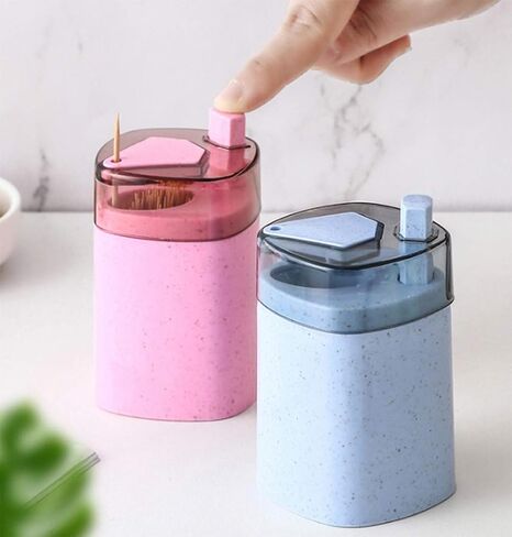 AKOAK 1 Pack Solid Color Toothpick Holder, Toothpick Storage Box, Pop-up Automatic Toothpick Rack Dispenser, Strong and Safe (Purple) in Kuwait