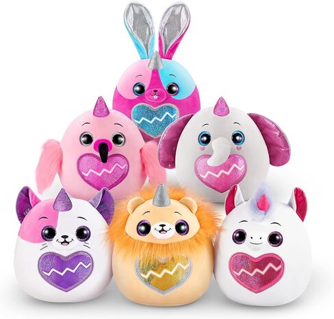 Rainbocorns Eggzania Surprise Mania Series 1 (Kitten) by ZURU, Collectible Plush Stuffed Animal, 5 Mini Eggs, Stickers, DIY Jewelry, Slime, Ages 3+ for Girls, Children in Kuwait
