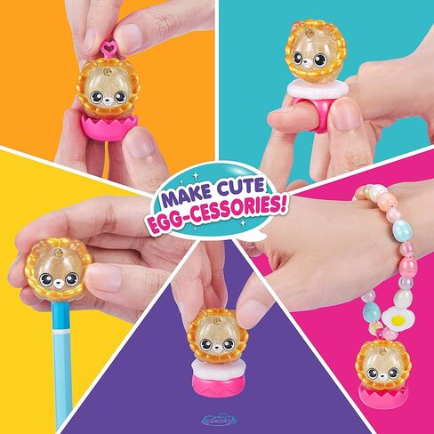 Rainbocorns Eggzania Surprise Mania Series 1 (Kitten) by ZURU, Collectible Plush Stuffed Animal, 5 Mini Eggs, Stickers, DIY Jewelry, Slime, Ages 3+ for Girls, Children in Kuwait