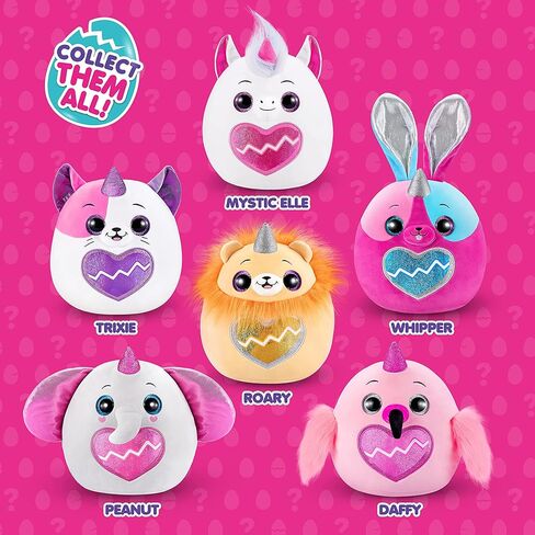 Rainbocorns Eggzania Surprise Mania Series 1 (Kitten) by ZURU, Collectible Plush Stuffed Animal, 5 Mini Eggs, Stickers, DIY Jewelry, Slime, Ages 3+ for Girls, Children in Kuwait