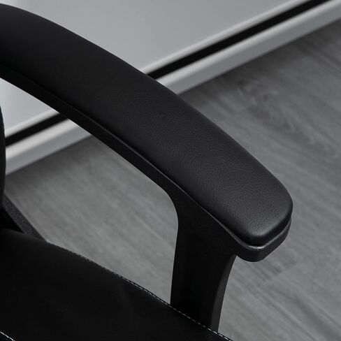 Vinsetto Executive Office Chair, PU Leather Computer Chair with 360 Degree Swivel Wheels, Adjustable Height, Tilt Function, Black in Kuwait