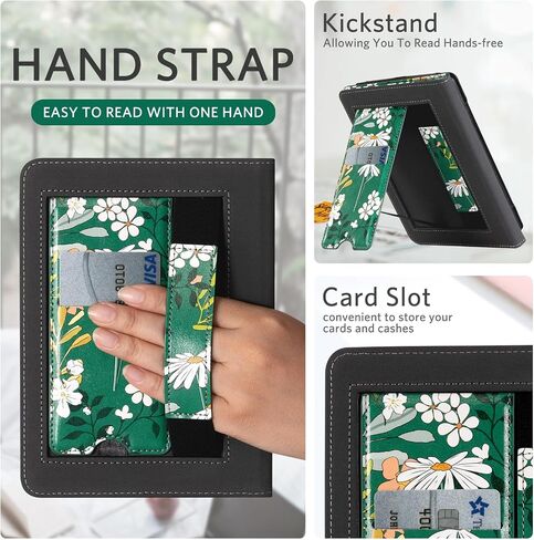 CoBak Case for Kindle Paperwhite - All New PU Leather Cover with Auto Sleep Wake, Hand Strap, Card Slot for Kindle Paperwhite Signature Edition and Kindle Paperwhite 11th Generation 2021 Released in Saudi Arabia