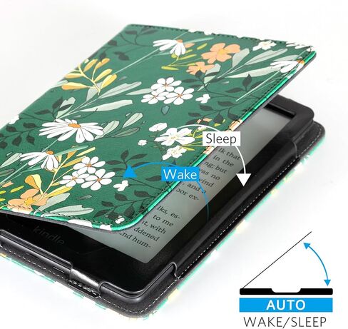 CoBak Case for Kindle Paperwhite - All New PU Leather Cover with Auto Sleep Wake, Hand Strap, Card Slot for Kindle Paperwhite Signature Edition and Kindle Paperwhite 11th Generation 2021 Released in Saudi Arabia