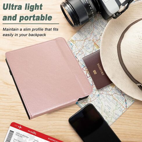 DMLuna Case for Kobo Libra 2 7" 2021 Release, Ultra Slim Lightweight Folio Stand Premium PU Leather Protective Cover with Auto Sleep/Wake Function, Rose Gold in Kuwait