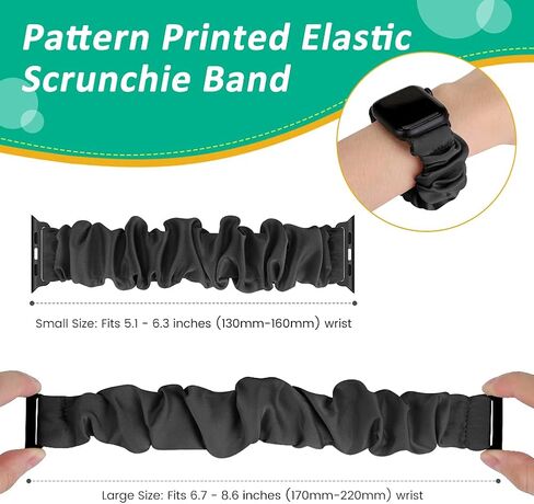 Fimpressiont 10 Packs Compatible with Apple Watch Bands Scrunchies 38mm 40mm 41mm 42mm 44mm 45mm 49mm Women Girls Cute Pattern Fabric Wristbands Straps Band for iWatch Ultra/Ultra 2 Series 9/8/7/6/5/4/3/2/1/SE in Saudi Arabia