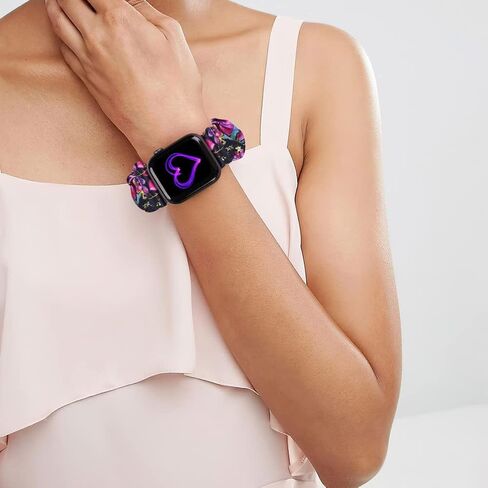 Fimpressiont 10 Packs Compatible with Apple Watch Bands Scrunchies 38mm 40mm 41mm 42mm 44mm 45mm 49mm Women Girls Cute Pattern Fabric Wristbands Straps Band for iWatch Ultra/Ultra 2 Series 9/8/7/6/5/4/3/2/1/SE in Saudi Arabia