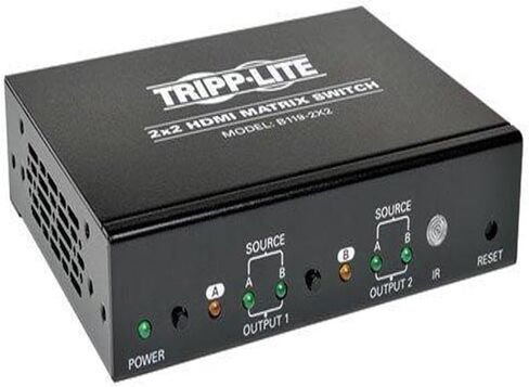 Tripp Lite 2-Port HDMI Switch for Video and Audio, 4K x 2K UHD @ 60 Hz (HDMI F/2xF) with Remote Control (B119-002-UHD),BLACK in Saudi Arabia