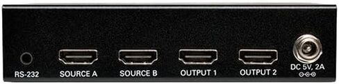 Tripp Lite 2-Port HDMI Switch for Video and Audio, 4K x 2K UHD @ 60 Hz (HDMI F/2xF) with Remote Control (B119-002-UHD),BLACK in Saudi Arabia