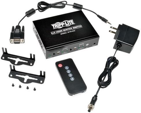 Tripp Lite 2-Port HDMI Switch for Video and Audio, 4K x 2K UHD @ 60 Hz (HDMI F/2xF) with Remote Control (B119-002-UHD),BLACK in Saudi Arabia