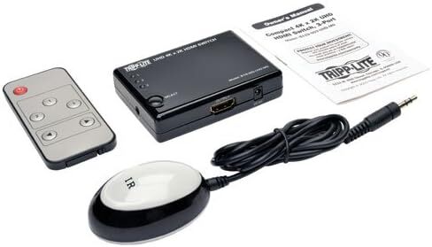 Tripp Lite 2-Port HDMI Switch for Video and Audio, 4K x 2K UHD @ 60 Hz (HDMI F/2xF) with Remote Control (B119-002-UHD),BLACK in Saudi Arabia