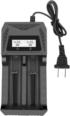 شاحن بطارية Diymore AA AAA، شاحن بطارية LCD قابل لإعادة الشحن لبطاريات 26650 21700 18650 18500 16340 14500 Ni-MH Ni-CD القابلة لإعادة الشحن in Kuwait