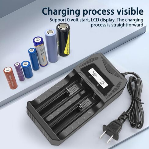 شاحن بطارية Diymore AA AAA، شاحن بطارية LCD قابل لإعادة الشحن لبطاريات 26650 21700 18650 18500 16340 14500 Ni-MH Ni-CD القابلة لإعادة الشحن in Kuwait