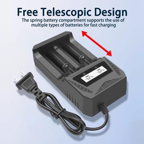 شاحن بطارية Diymore AA AAA، شاحن بطارية LCD قابل لإعادة الشحن لبطاريات 26650 21700 18650 18500 16340 14500 Ni-MH Ni-CD القابلة لإعادة الشحن in Kuwait