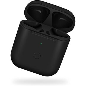 Jinstyles Wireless Charging Case Replacement Compatible for AirPods 1st & 2nd Generation Charger Case with Bluetooth Sync Pairing Button (Black) in Kuwait