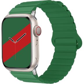 سوار ساعة PERFUMEORANGO 22 مم متوافق مع iWatch Bands 38-45 مم متوافق مع iWatch Series 8/7/6/5/4 حزام ساعة 22 مم Samsung/Huawei/Garmin حزام ساعة مغناطيسي من السيليكون مزدوج الجوانب للنساء والرجال in Kuwait