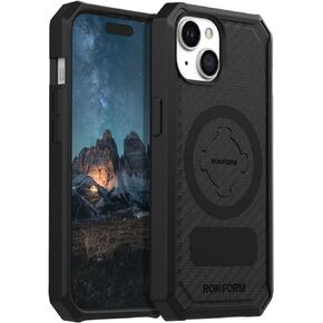 Rokform - حافظة iPhone 15 Pro Max، سلسلة متينة، مغناطيسي، غطاء iPhone 15 Pro Max مع قفل RokLock Twist Lock، معدات Apple الواقية، درع تم اختباره من السقوط (أسود)