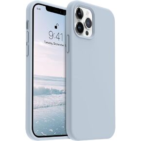 AOTESIER Shockproof Designed for iPhone 12 Pro Max Case, Liquid Silicone Phone Case with [Soft Anti-Scratch Microfiber Lining] Drop Protection 6.7 inch Slim Thin Cover, Stone