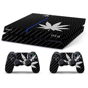 Skin Ps4 Old - Carbon Fiber Marijuana - غطاء لاصق إصدار محدود ADESIVA Playstation 4 Slim Sony Bundle in Kuwait