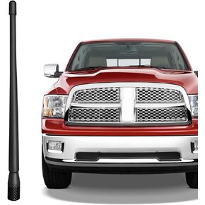 Short Antenna for Dodge Ram 1500 2500 3500 (1994-2011), Dodge Ram Antenna, 13 inches Flexible Rubber Antenna Replacement, Designed for Optimized FM/AM Reception in Kuwait