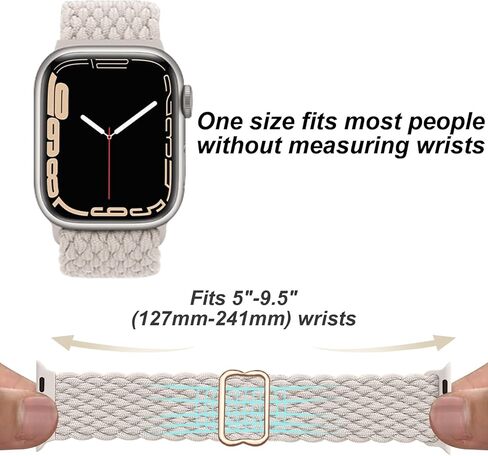 4 عبوات من حلقات منفردة مضفرة متوافقة مع سوار ساعة Apple 38 مم 40 مم 41 مم 42 مم 44 مم 45 مم 49 مم، سوار معصم من النايلون المنسوج القابل للغسل للنساء والرجال لسلسلة iWatch 9 8 7 6 5 4 3 2 1 SE Ultra in Kuwait