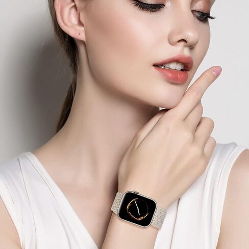 4 عبوات من حلقات منفردة مضفرة متوافقة مع سوار ساعة Apple 38 مم 40 مم 41 مم 42 مم 44 مم 45 مم 49 مم، سوار معصم من النايلون المنسوج القابل للغسل للنساء والرجال لسلسلة iWatch 9 8 7 6 5 4 3 2 1 SE Ultra in Kuwait