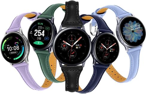 JOYOZY Leather Band Compatible with Galaxy Watch 6/7/5/4/Active2 40mm44mm in Kuwait