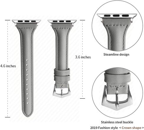 أحزمة جلدية من OULUCCI متوافقة مع سوار ساعة Apple 38 مم 40 مم 41 مم 42 مم 44 مم 45 مم 49 مم، حزام بديل من الجلد المحبب العلوي لساعة iWatch Ultra SE SE2 Series 9 8 7 6 5 4 3 2 1... in Kuwait