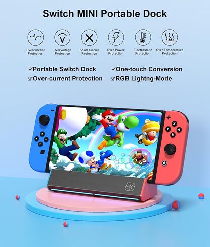محطة إرساء تلفزيون للتبديل، قاعدة توصيل OLED محمولة مع محول HDMI 4K/1080P ومنفذ USB، بديل لمنصة التبديل الرسمية in Saudi Arabia