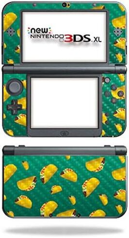 MightySkins Carbon Fiber Skin for Nintendo New 3DS XL (2015) - Burger Heaven | Protective, Durable Textured Carbon Fiber Finish | Easy to Apply, Remove, and Change Styles | Made in The USA in Saudi Arabia