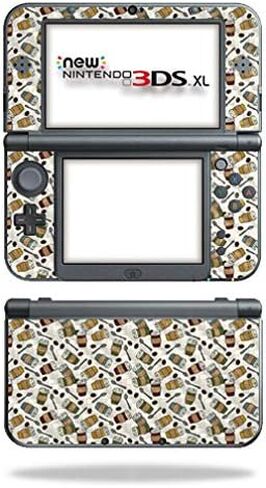 MightySkins Carbon Fiber Skin for Nintendo New 3DS XL (2015) - Burger Heaven | Protective, Durable Textured Carbon Fiber Finish | Easy to Apply, Remove, and Change Styles | Made in The USA in Saudi Arabia