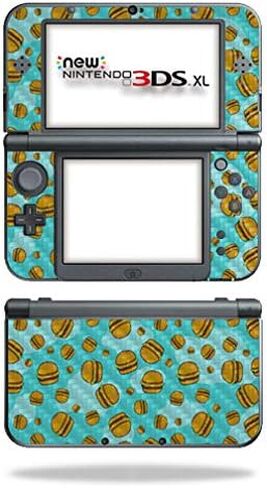 MightySkins Carbon Fiber Skin for Nintendo New 3DS XL (2015) - Burger Heaven | Protective, Durable Textured Carbon Fiber Finish | Easy to Apply, Remove, and Change Styles | Made in The USA in Saudi Arabia