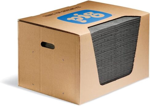 New Pig Mat | Oil Absorbent Mat | Original Pig Mat | 15" x 20" Lightweight Mat Pads | Absorbs 22 Gallons per Box | 200 Oil Absorbing Pads | MAT135 in Saudi Arabia