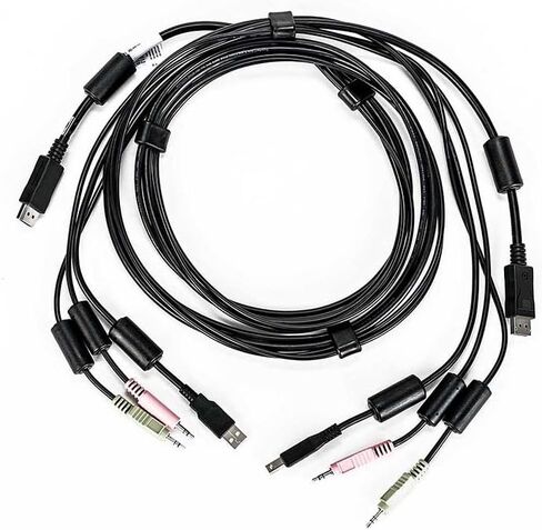 Avocent Vertiv KVM Cable Assembly, Keyboard, Mouse, and Video Cable with Audio, DisplayPort, USB for Vertiv SwitchView SV340D (CBL0124) in Kuwait