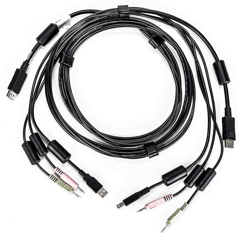 Avocent Vertiv KVM Cable Assembly, Keyboard, Mouse, and Video Cable with Audio, DisplayPort, USB for Vertiv SwitchView SV340D (CBL0124) in Kuwait