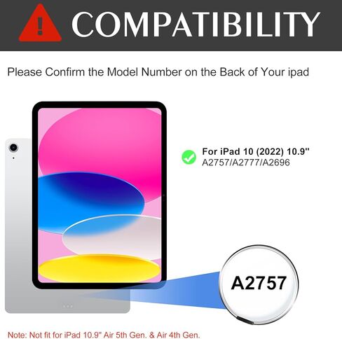 حافظة لوحة مفاتيح تعمل باللمس BOBOLEE لجهاز iPad الجيل العاشر 10.9 بوصة (ليست للهواء الخامس والرابع)، لوحة لمس لاسلكية بإضاءة خلفية 7 ألوان، لوحة مفاتيح ذكية قابلة للفصل وعرض قابل للتعديل، حافظة رفيعة مع حامل أقلام، BL in Kuwait