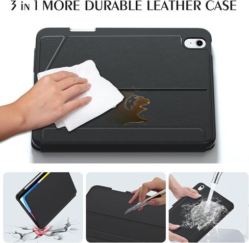 حافظة لوحة مفاتيح تعمل باللمس BOBOLEE لجهاز iPad الجيل العاشر 10.9 بوصة (ليست للهواء الخامس والرابع)، لوحة لمس لاسلكية بإضاءة خلفية 7 ألوان، لوحة مفاتيح ذكية قابلة للفصل وعرض قابل للتعديل، حافظة رفيعة مع حامل أقلام، BL in Kuwait