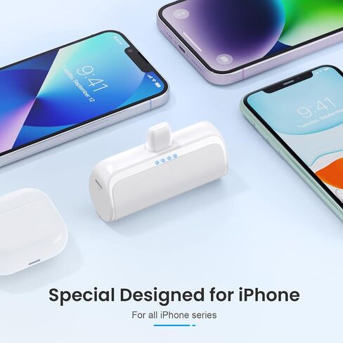 [عبوتان] شاحن محمول لهاتف iPhone، بنك طاقة صغير 5200 مللي أمبير في الساعة 20 وات PD للشحن السريع، شاحن هاتف محمول متوافق مع iPhone 14/14 Pro Max/13/13 Pro Max/12/12 Mini/11Pro/XS Max/XR/ 8/7/6 in Saudi Arabia