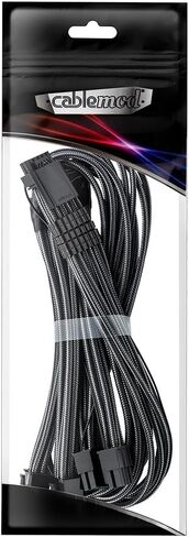CableMod E-Series Pro ModMesh Sleeved 12VHPWR StealthSense PCI-e Cable for EVGA G/G+ / P/P+ / T (Black, 16-pin to Triple 8-pin, 60cm) in Kuwait