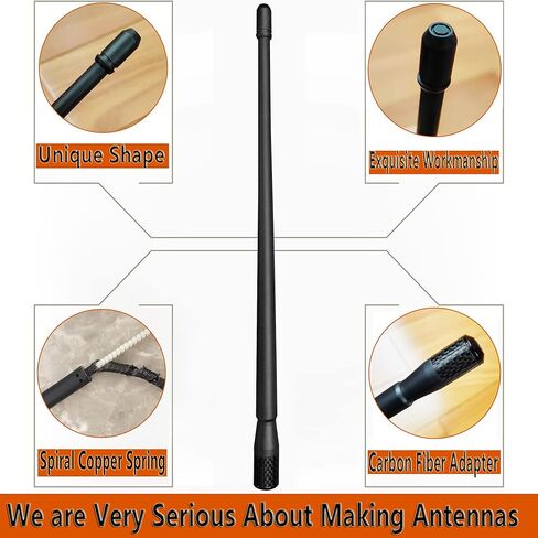 Short Antenna for Dodge Ram 1500 2500 3500 (1994-2011), Dodge Ram Antenna, 13 inches Flexible Rubber Antenna Replacement, Designed for Optimized FM/AM Reception in Kuwait