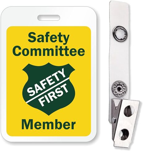 SmartSign "Certified Forklift Driver Badge - Write Own Name & Department" Reusable ID Badge with Bulldog Clip | 3" x 2.125" in Saudi Arabia