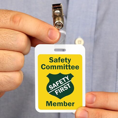 SmartSign "Certified Forklift Driver Badge - Write Own Name & Department" Reusable ID Badge with Bulldog Clip | 3" x 2.125" in Saudi Arabia