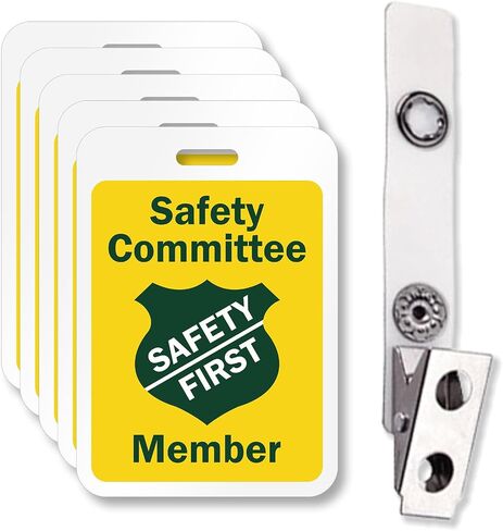 SmartSign "Certified Forklift Driver Badge - Write Own Name & Department" Reusable ID Badge with Bulldog Clip | 3" x 2.125" in Saudi Arabia