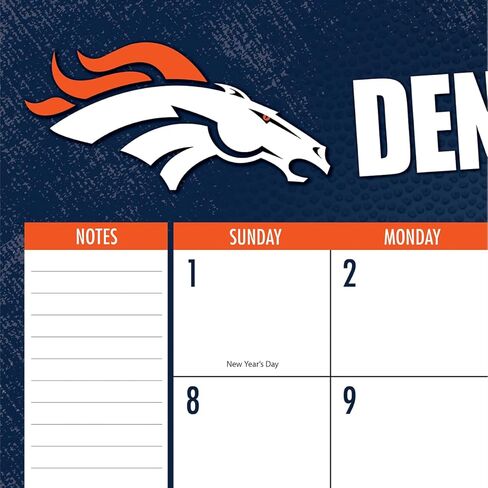 TURNER SPORTS Denver Broncos 2023 22X17 Desk Calendar (23998061535) in Kuwait