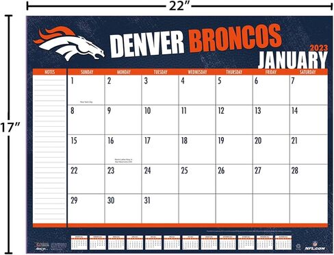 TURNER SPORTS Denver Broncos 2023 22X17 Desk Calendar (23998061535) in Kuwait