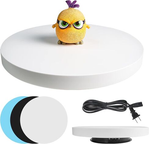fotoconic FC360T 36cm / 14" White Electric Rotating Display Turntable 360-Degree Rotary Stand for Showcasing Clothes, Photographs, Bonsai and Live Streaming in Kuwait