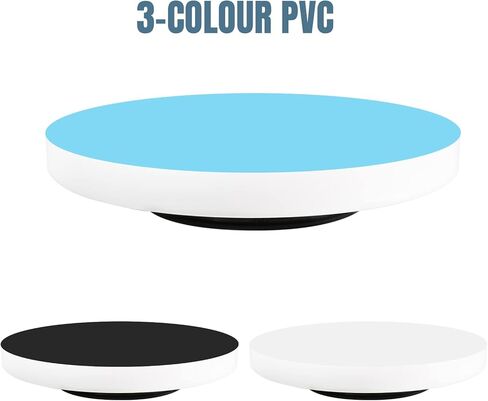 fotoconic FC360T 36cm / 14" White Electric Rotating Display Turntable 360-Degree Rotary Stand for Showcasing Clothes, Photographs, Bonsai and Live Streaming in Kuwait