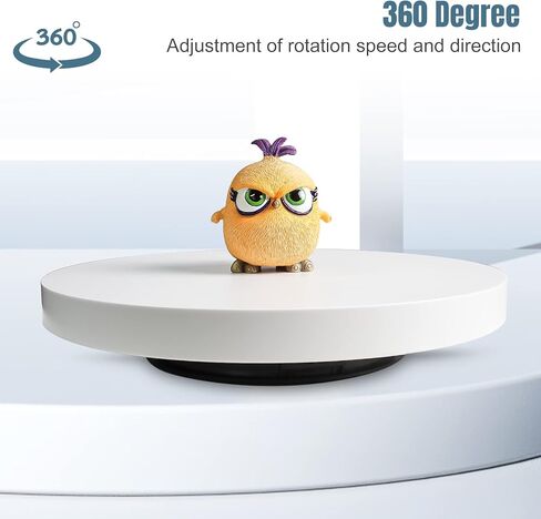 fotoconic FC360T 36cm / 14" White Electric Rotating Display Turntable 360-Degree Rotary Stand for Showcasing Clothes, Photographs, Bonsai and Live Streaming in Kuwait