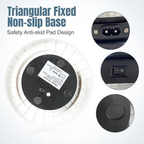 fotoconic FC360T 36cm / 14" White Electric Rotating Display Turntable 360-Degree Rotary Stand for Showcasing Clothes, Photographs, Bonsai and Live Streaming in Kuwait