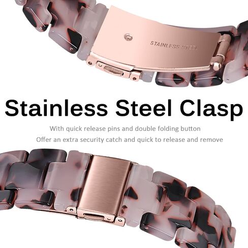 Miimall Compatible for Fitbit Versa 3/Sense Resin Bands Women Men Super-Light Stainless Steel Clasp Replacement Wristbands Straps for Fitbit Versa 3/Sense in Kuwait